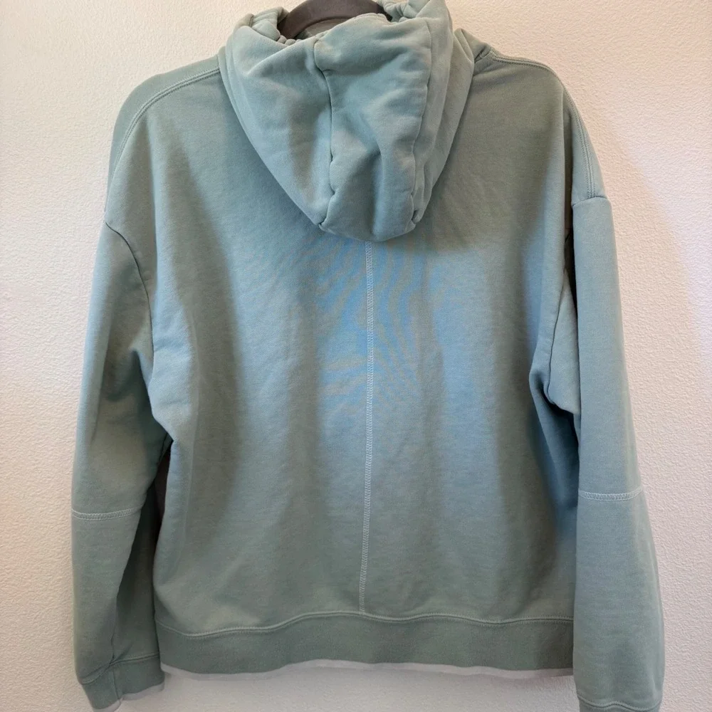 Nike Womens Sportswear Essential Sage Green Hoodie Tonal Logo Large CZ1471-344